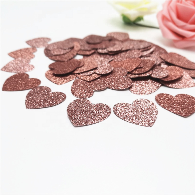 Confettis Glitter Rose Gold Paper table heart confetti for wedding decoration Birthday Party Baby Shower Decor Supplies
