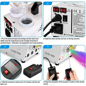 DMX512 control ascendente spray color fog machine-1500w
