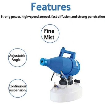 4.5l Portable Electric Ulv Fogger Machine Fogging alcohol Sprayer Electrostatic Handheld Cold Disinfectant Spray Disinfection