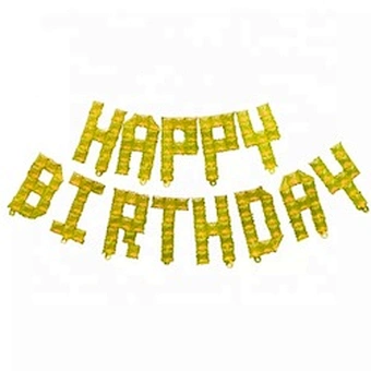 Yachen Wholesale 16inch Happy Birthday Letter Balloons Ballon Party Decoration Colorful Crystal Foil Letter Balloons