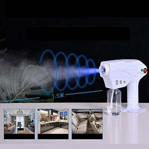 1200w Hospital Disinfection Spray Alcohol Mini Gun Battery Blue White Light Blu Ray Anion 1200 Watt Nano Disinfectant Sprayer