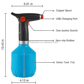 Cleaning DeviceHome Electric Plant Watering Bottle Adjustable Copper Spout Mister Automatic Sterilization Alcohol Spray