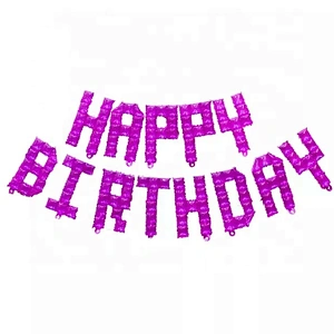 Yachen Wholesale 16inch Happy Birthday Letter Balloons Ballon Party Decoration Colorful Crystal Foil Letter Balloons
