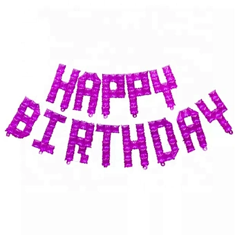 Yachen Wholesale 16inch Happy Birthday Letter Balloons Ballon Party Decoration Colorful Crystal Foil Letter Balloons