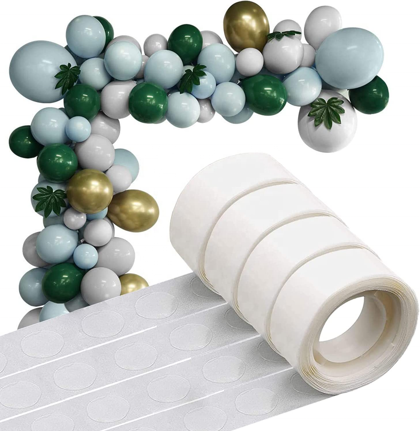 Wholesale balloon accessories 1.8cm *2m 100 dots balloon glue dots ballon glue dot tape decoration supplies