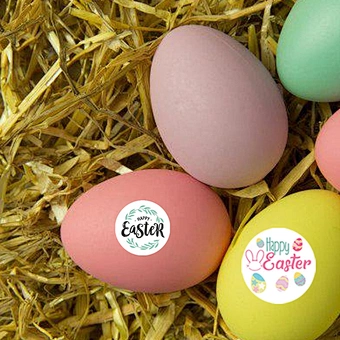 Basket 2023 Eggs New Design Happy Bunny Pvc Static Cling Window Gifts Ornaments Sticker Roll Easter Decoration