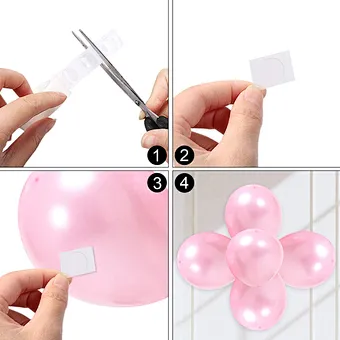 Wholesale balloon accessories 1.8cm *2m 100 dots balloon glue dots ballon glue dot tape decoration supplies