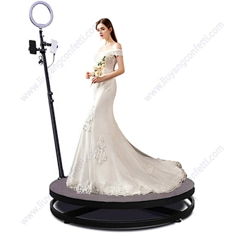 Backdrop Camera Degree Props Spin Glass Ring Light Selfie Magic Party Wedding Spinning Ipad Photobooth Machine 360 Photo Booth
