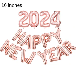 16inch Rose Gold Number Home Celebration Merry Christmas Party Decoration Supplies Globos Decor Foil Happy New Year 2021 Balloon