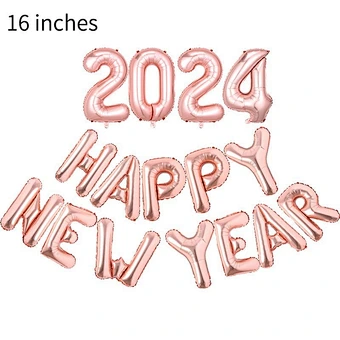16inch Rose Gold Number Home Celebration Merry Christmas Party Decoration Supplies Globos Decor Foil Happy New Year 2021 Balloon