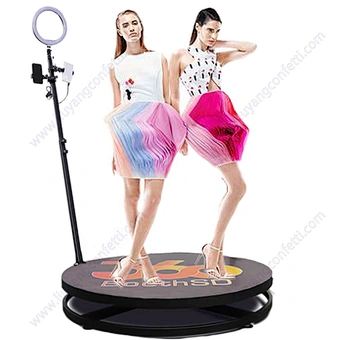 Backdrop Camera Degree Props Spin Glass Ring Light Selfie Magic Party Wedding Spinning Ipad Photobooth Machine 360 Photo Booth