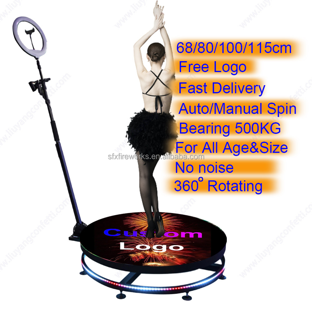 Backdrop Camera Degree Props Spin Glass Ring Light Selfie Magic Party Wedding Spinning Ipad Photobooth Machine 360 Photo Booth