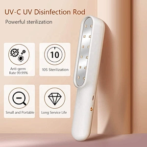 Sterilization Portable Led Uvc Light Bulb Lamp Germicidal Disinfection Wand Pocket Handheld Uv Sterilizer For Baby Bottle Toys