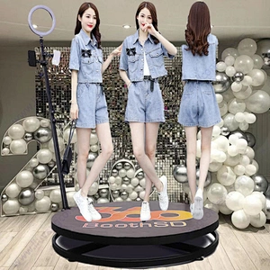Backdrop Camera Degree Props Spin Glass Ring Light Selfie Magic Party Wedding Spinning Ipad Photobooth Machine 360 Photo Booth
