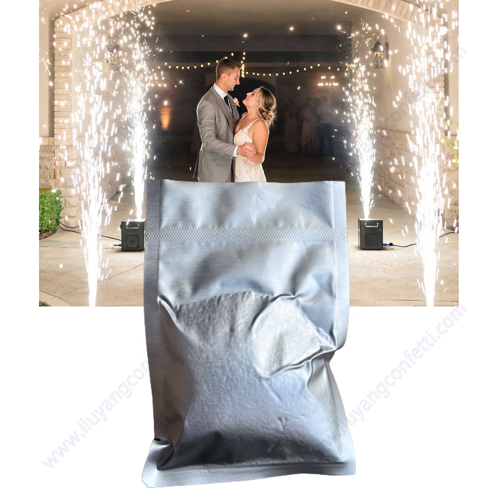 Metal Granule Dust Bag Msds Certification Indoor Outdoor Machine Sparkler Fireworks 200g Composite Titanium Ti Cold Spark Powder