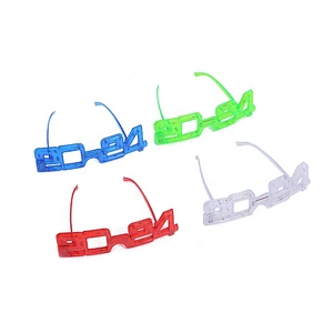 2024LED Glasses Light Up Party Glowing Flashing Eyeglasses Party Glasses Led Flashing New Year 2024 Glasses