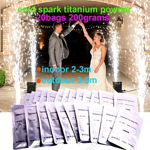 Metal Granule Dust Bag Msds Certification Indoor Outdoor Machine Sparkler Fireworks 200g Composite Titanium Ti Cold Spark Powder