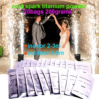 Metal Granule Dust Bag Msds Certification Indoor Outdoor Machine Sparkler Fireworks 200g Composite Titanium Ti Cold Spark Powder