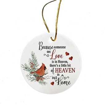 3 inch Round Circle Custom Sublimation Blank Ceramic Christmas Ornaments Flat Christmas Ornament