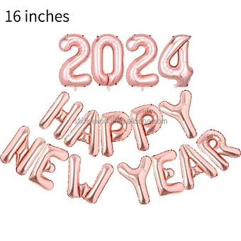 16inch Rose Gold Number Home Celebration Merry Christmas Party Decoration Supplies Globos Decor Foil Happy New Year 2021 Balloon