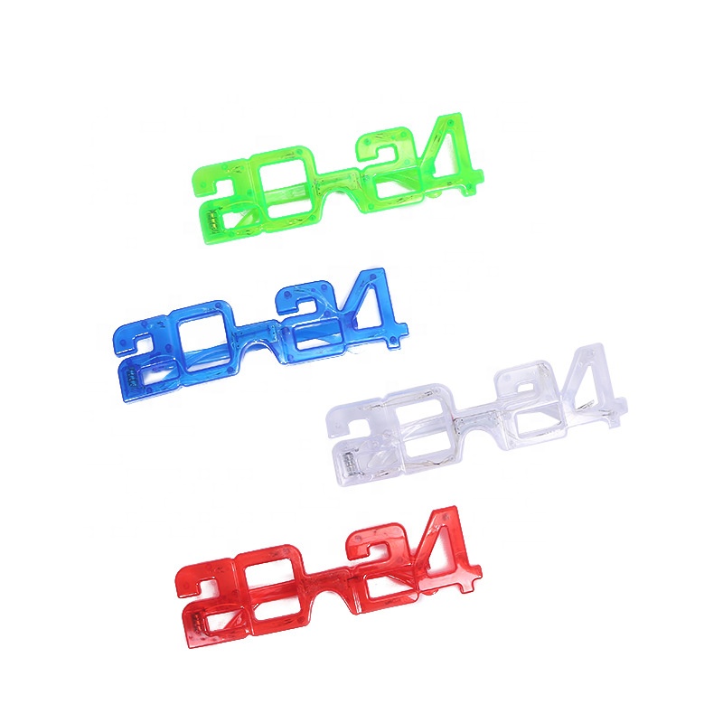 2024LED Glasses Light Up Party Glowing Flashing Eyeglasses Party Glasses Led Flashing New Year 2024 Glasses
