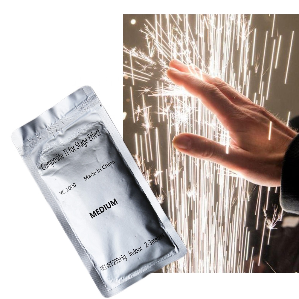 Sparkler 200g Composite Wedding Stage Effect Indoor Outdoor Safe Cold Fireworks Ti Titanium Powder For Spark Machine