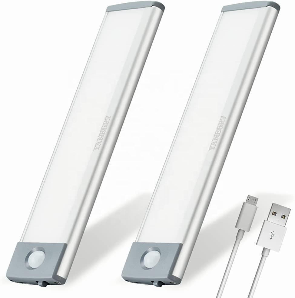 Cabinet Lighting Kitchen Strip Glass Display Rechargeable Sensored Usb Magnetic Wall Motion Sensor Under Led Closet Light