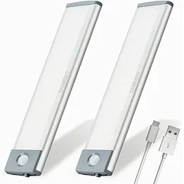 Cabinet Lighting Kitchen Strip Glass Display Rechargeable Sensored Usb Magnetic Wall Motion Sensor Under Led Closet Light