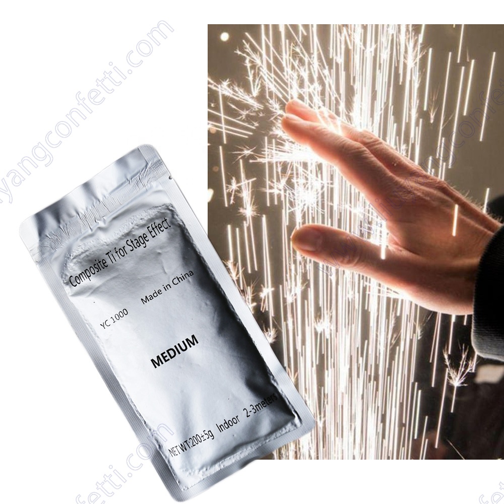200g Indoor Outdoor Titanium ti Composite Powder for Sparkler Fireworks Cold Spark Machine Wedding