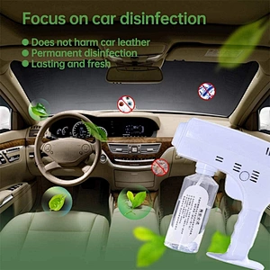 Rechargeable Handheld Fog Machine Stage Smoke Blue Light Nano Steam Gun Hair Spray Atomization Disinfection