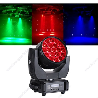 19*15 Rgbw 4 In 1 Event Stage Moving Head Wash Beam Light 300W Dmx 19 Pcs 15W Zoom Led Wash Lights