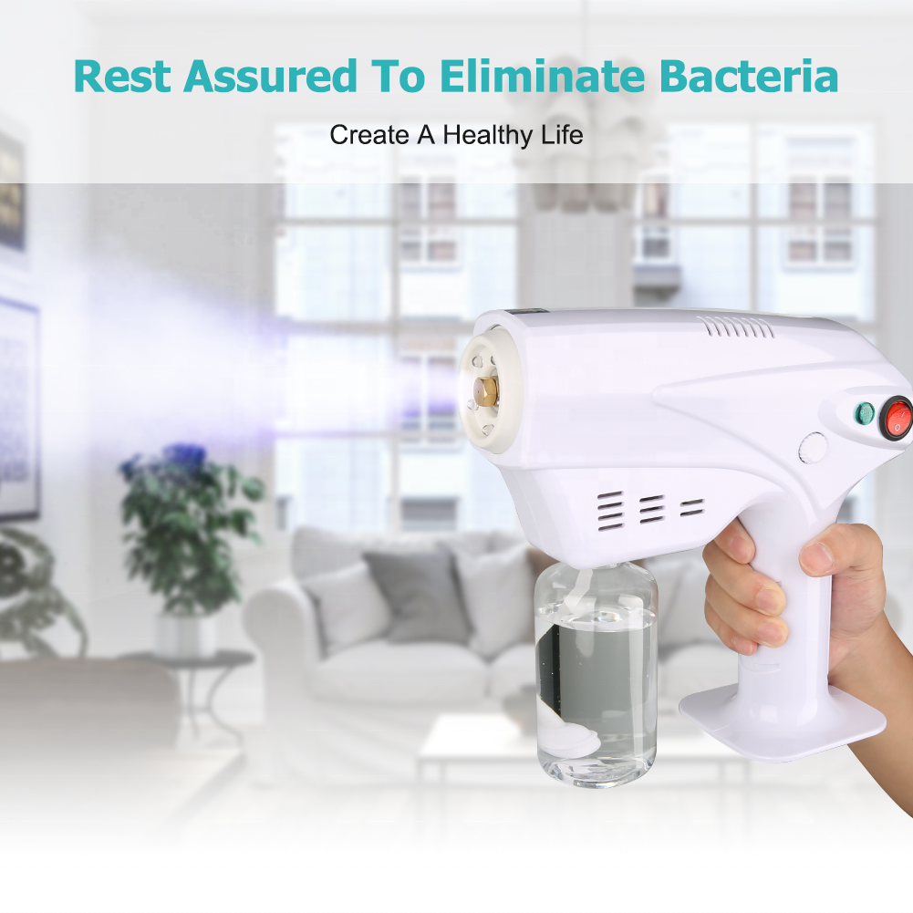 Rechargeable Handheld Atomization Disinfection Fog Machine Stage Smoke Machine Blue Light Nano Steam Gun Hair Spray Machine
