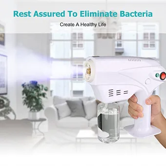 Rechargeable Handheld Atomization Disinfection Fog Machine Stage Smoke Machine Blue Light Nano Steam Gun Hair Spray Machine
