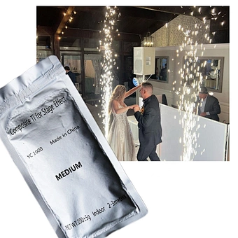 wedding marriage bride couple entry dj indoor outdoor 200g titanium powder composite ti cold powder price for cold spark machine
