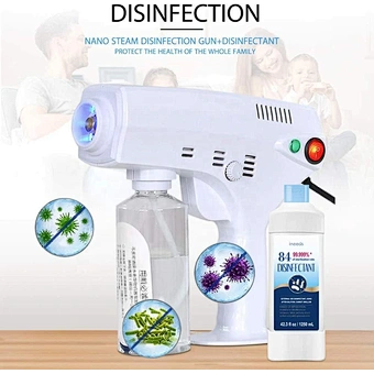Rechargeable Handheld Fog Machine Stage Smoke Blue Light Nano Steam Gun Hair Spray Atomization Disinfection