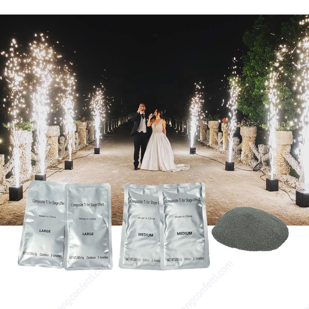 Wedding Mariage Bride Decoration First Dance Event 200g Cold Spark Machine Powder Composite Ti Indoor Outdoor Cold Spark Powder