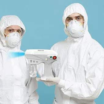 Rechargeable Handheld Fog Machine Stage Smoke Blue Light Nano Steam Gun Hair Spray Atomization Disinfection