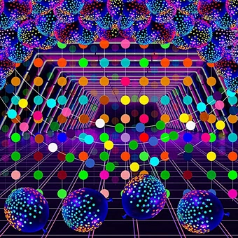 Glow Party Neon Dark Supplies Blacklight Luminous Tape Neon Round Dot Streamer Mini Polka Dot Fluorescent Balloon