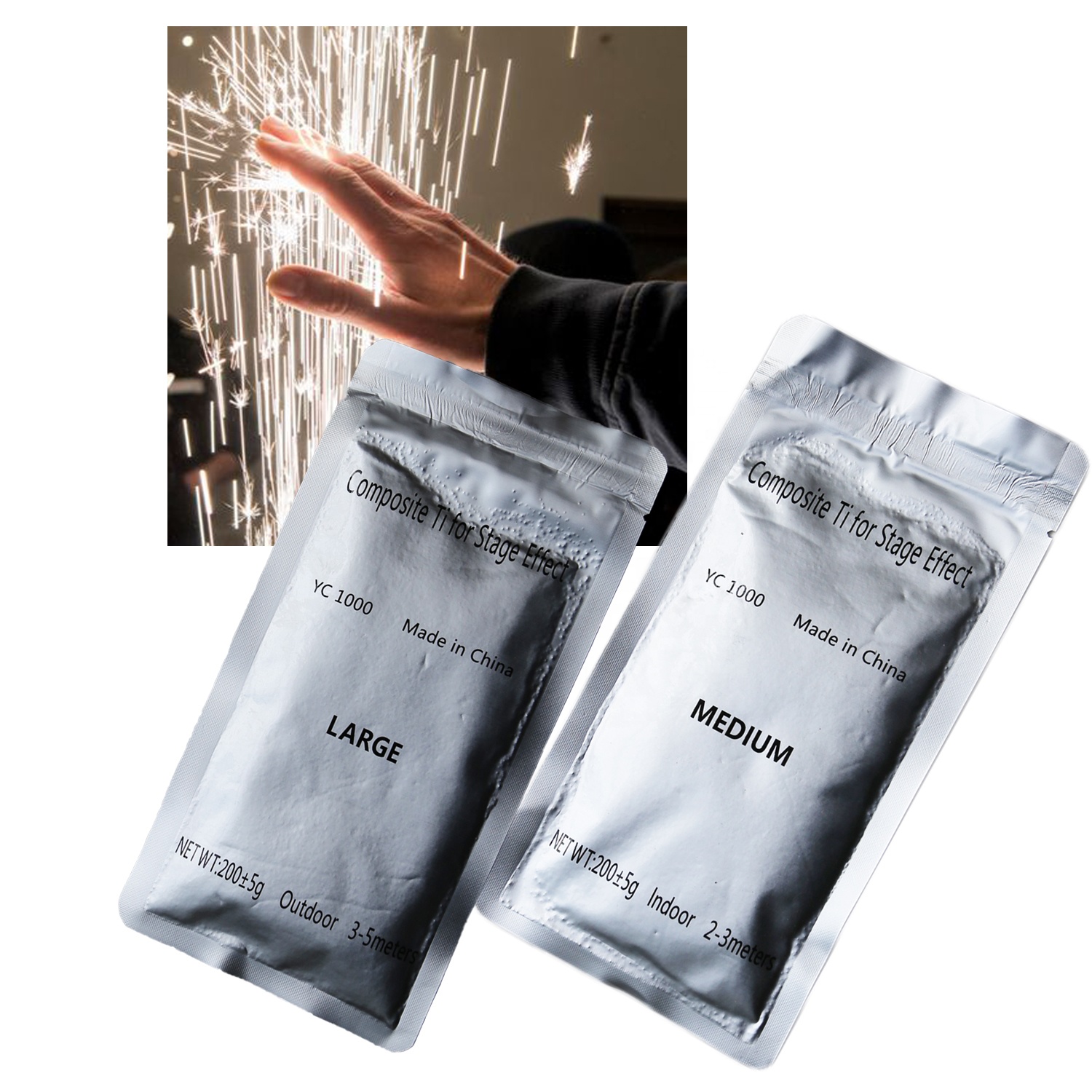 200g Titanium Powder For Cold Spark Machine Special Effect Cold Spark Machine Powder Dusty