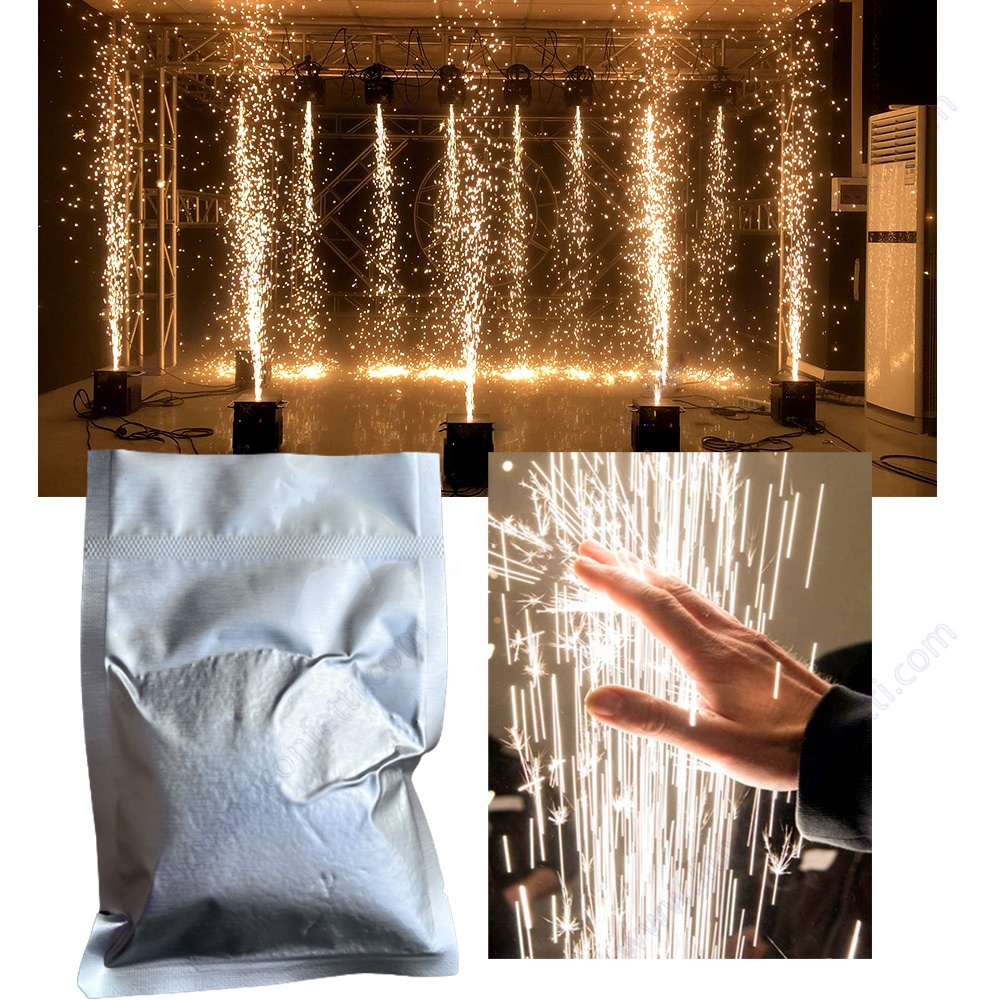 Sparkler Titanium Cartridge Firework Fountain 200g Machine Metal Stage With Card Composite Ti Indoor Outdoor Cold Spark Powder