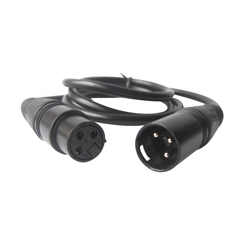 Cannon Line Balanced Audio Dual Microphone Mixer Extension 512 Male 3 Signal Wire Cord Xlr 5 Pin Female Dmx Lighting Cable