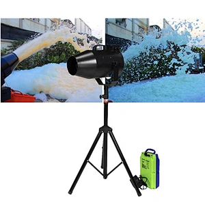 Summer new style small party foam machine cannon for outdoor indoor swimming pool spray jet foam machine with case 1000W