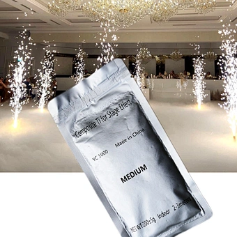 200g Indoor Outdoor Titanium ti Composite Powder for Sparkler Fireworks Cold Spark Machine Wedding