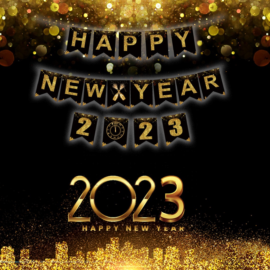Happy New Year Banner 2023 New Year Eve Party Banner Party Decorations Supplies 2023 New Year Party Photo Background Decoration