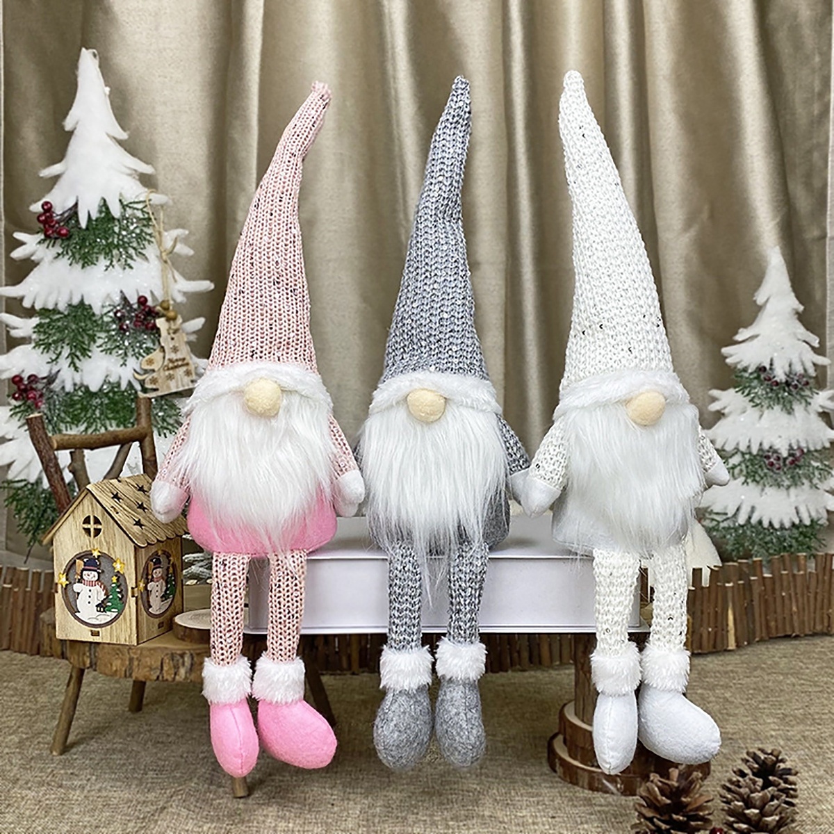 Home Ornament Xmas Navidad Natal New Year 2023 Gift Set For Kids Toys Gnome Christmas Faceless Doll Merry Christmas Decoration