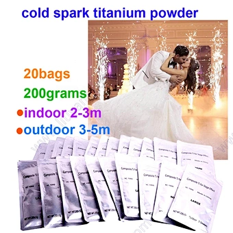 Sparkler Titanium Cartridge Firework Fountain 200g Machine Metal Stage With Card Composite Ti Indoor Outdoor Cold Spark Powder