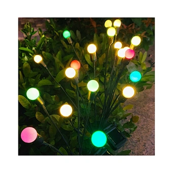 Outdoor Solar Pathway Light Waterproof 6/8/10 heads led Powered Swaying Firefly Lamp Starburst Solar Firefly Garden Light
