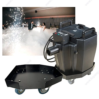 Special Effect Dj Equipment 3500w 6000w Lying Smoke Stage Party Club Trolley Moveable Cart For Wedding Dry Ice Low Fog Machine