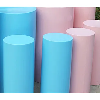 Round Backdrop Base White Acrylic Cylinder Supplies Iron Gold Dessert Table Stand ACRYLIC ROUND  Wedding Party Event Decoration