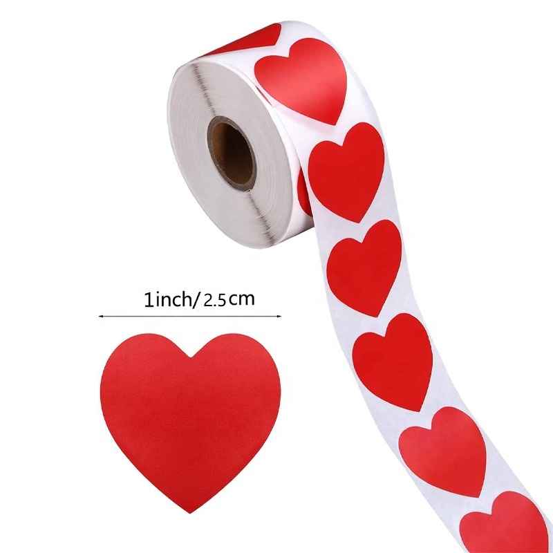 500pc Of Heart Shape Of Red Sticker Seal Label Package San Valentin Saint Idea Wedding Decoration Valentines Day Gift 2023
